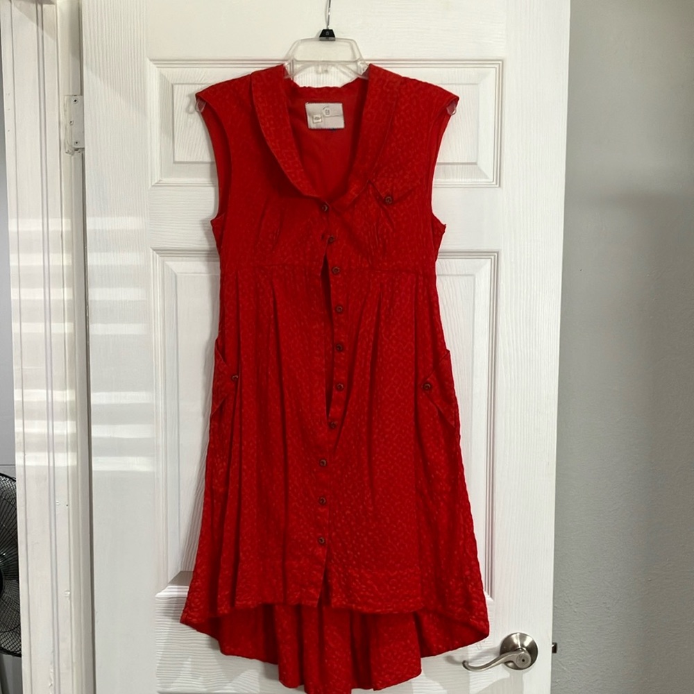 Anthropologie Postage Stamp Vintage Inspired Dress